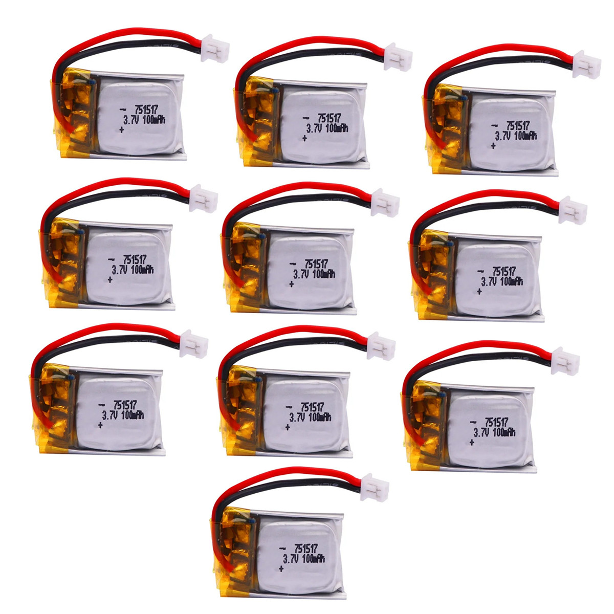 Drone Fq777 Rc Quadcopter - 1-10PCS 3.7V 100mAh 751517 FQ777-124 แบตเตอรี่สำหรับฮับซาน
