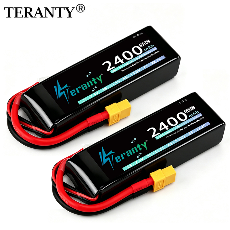 Drone Rc Link - แบตเตอรี่ลิเธียมโพลิเมอร์ TERANTY 3S 2200/2400/2600mAh 11.1V 50C