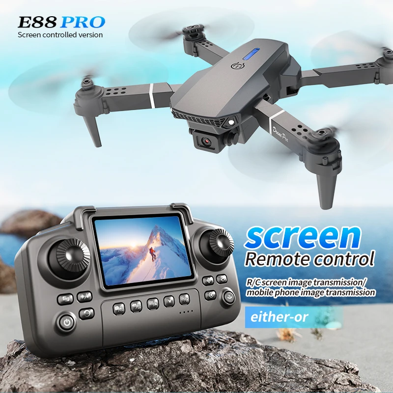 Drone Rc Fpv Pro - Professional E88 PRO Drone หน้าจอ 8K