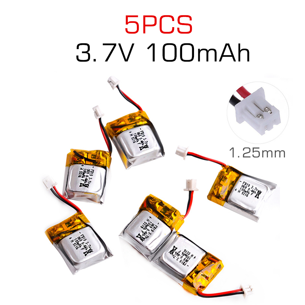 Drone Fq777 Rc Quadcopter - 5 Pcs 3.7V 100MAh แบตเตอรี่ Li-Po