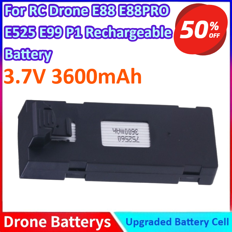 Drone Rc E99 - 3.7V 3600mAh แบตเตอรี่ Li-Ion ใหม่สําหรับ RC