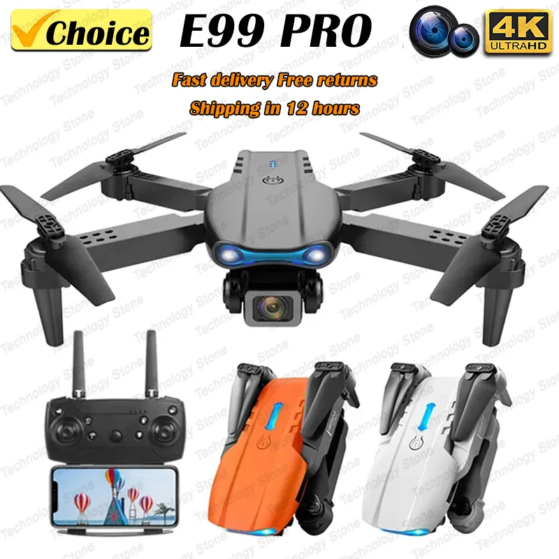 Drone Rc E99 - โดรนพับได้ E99 K3 Pro รุ่นมินิ กล้องคู่