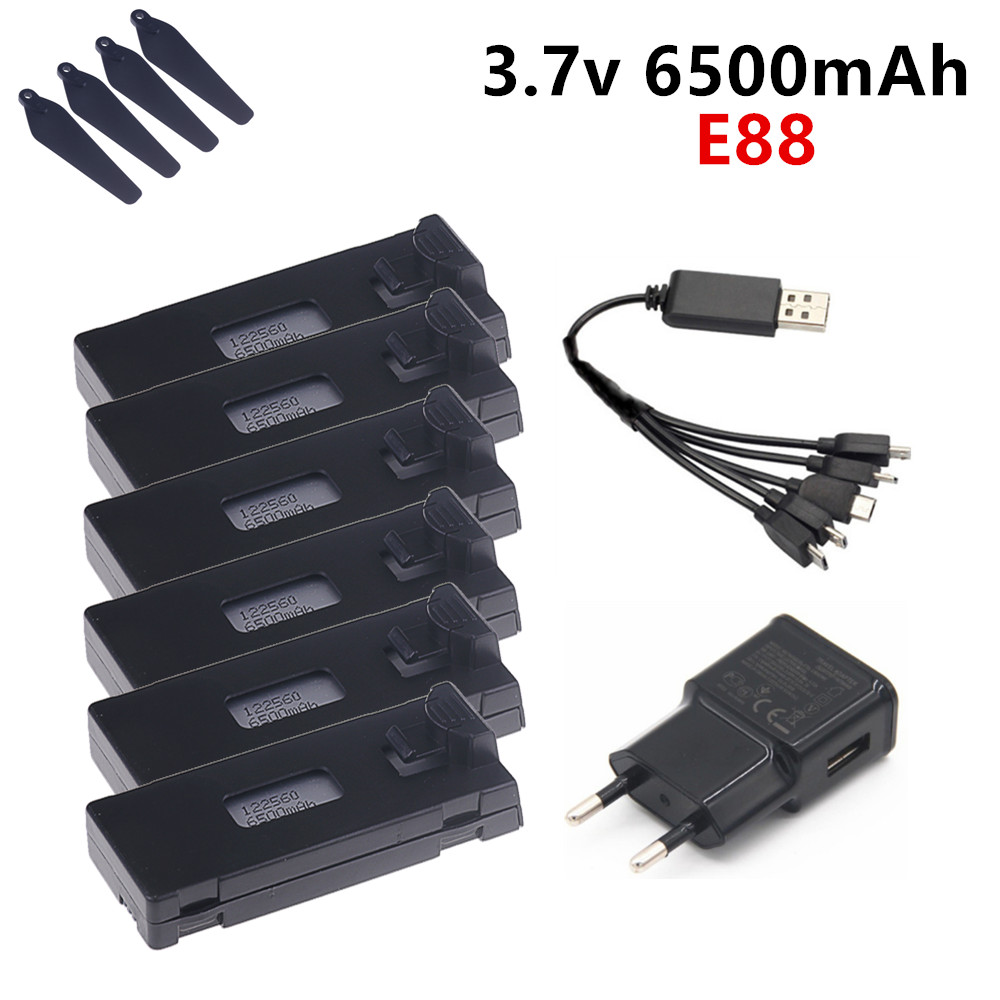 3.7V 6500mAh ลิโพแบตเตอรี่สำหร - Drone Rc E99 บทวิจารณ์และราคา