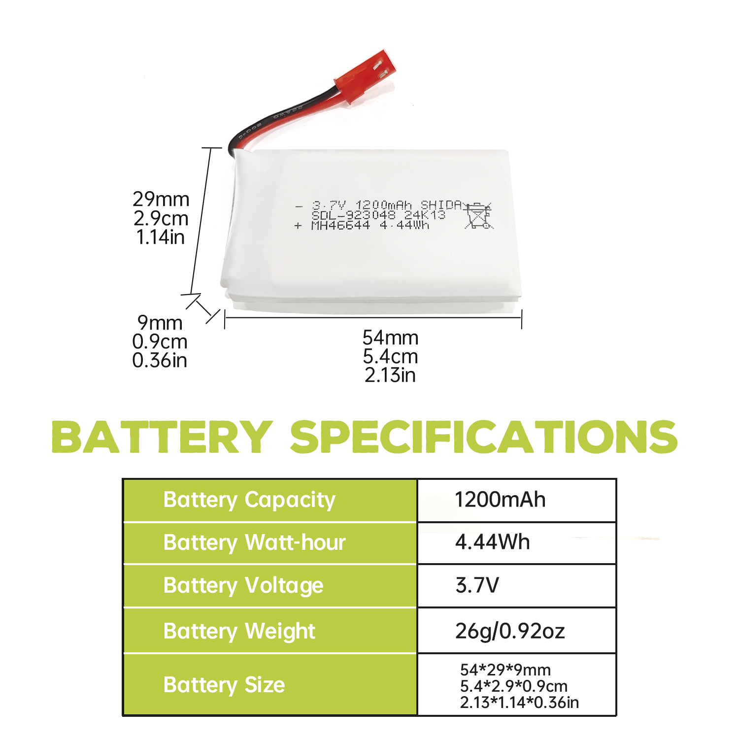 5PCS 3.7V 1200mAh 30C ปลั๊ก JS - Drone Mjx Rc บทวิจารณ์และราคา