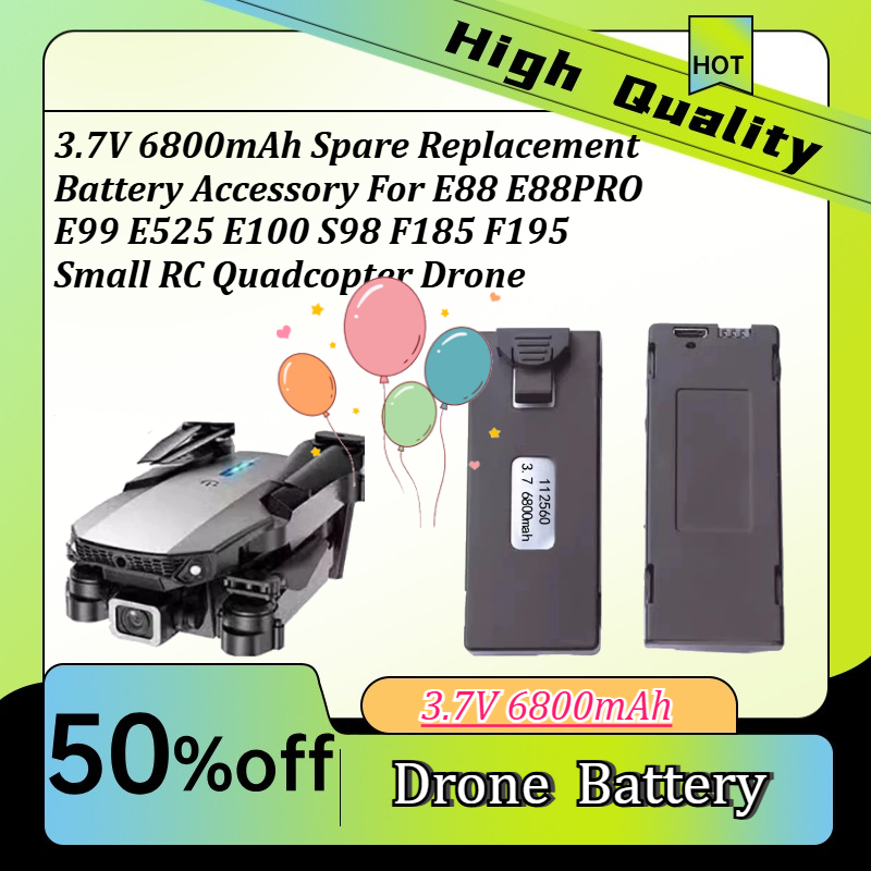 3.7V 6800mAh แบตเตอรี่สำรองอุป - Drone Rc E99 บทวิจารณ์และราคา