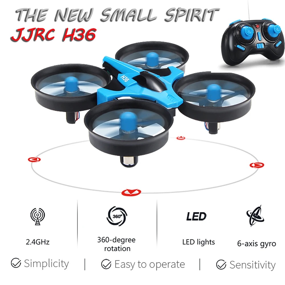 โดรนจิ๋ว JJRC H36 4ch 6-แกน โห - Drone Vs Rc Helicopter บทวิจารณ์และราคา