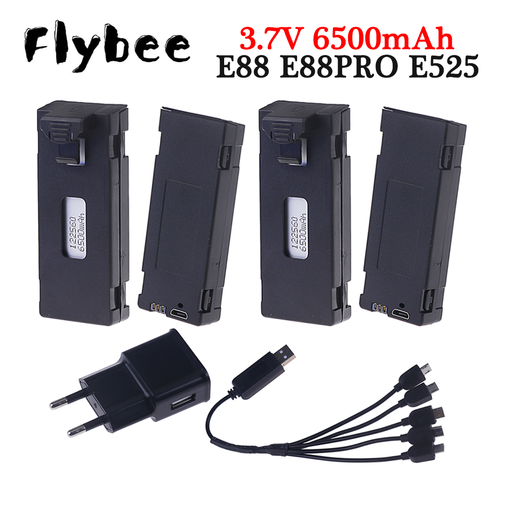 แบตเตอรี่3.7V 6500mAh แบบชาร์จ - Drone Rc E99 บทวิจารณ์และราคา